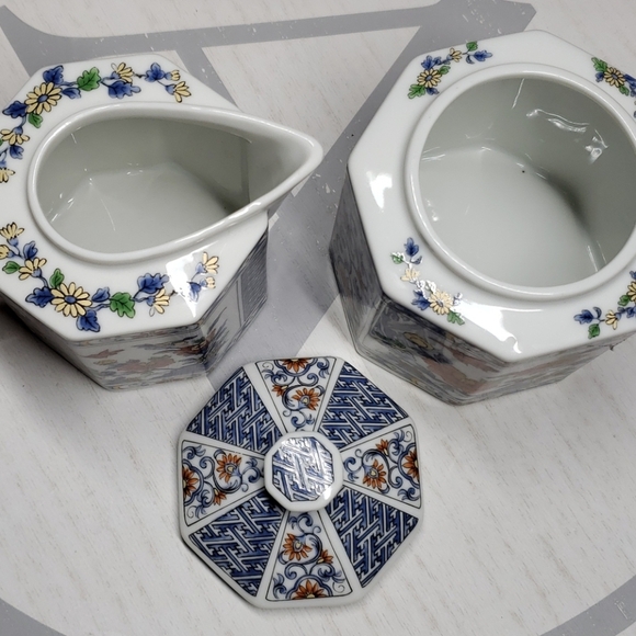 Fantasy Takahashi Creamer Sugar Dishes - Picture 3 of 8